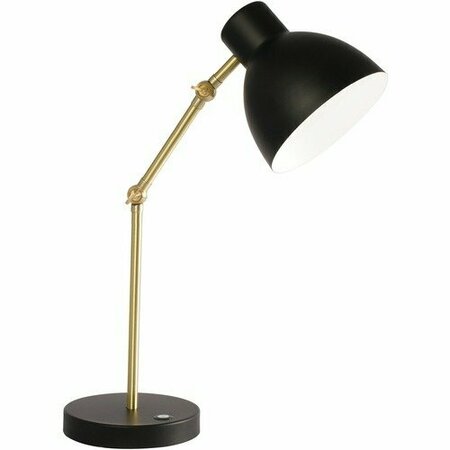 OTTLITE TECHNOLOGIES Lamp, 410 Lumens, ClearSun LED, 6inDia Base, 7-22inH, Black/Brass OTTCS01B19SHPR